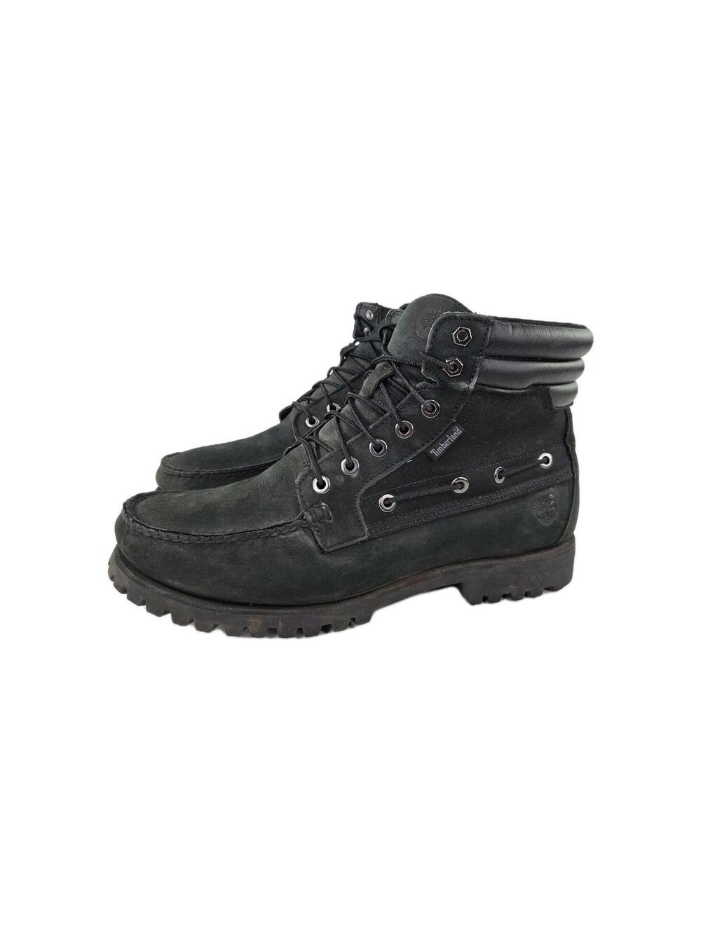 Timberland Men's Oakwell 7-Eye Moc Toe boots US 12 M black Lace-Up Ankle Boot